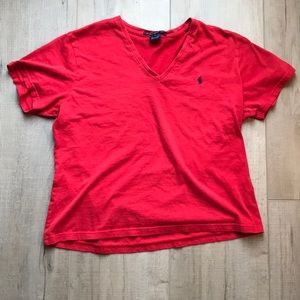 Ralph Lauren Red Crop Top